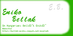 eniko bellak business card